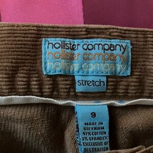 Hollister Tan Corduroy Stretch Pants
